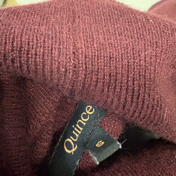 Quince Mongolian Cashmere Sweater Dress - Small - Burgundy - Picture 2 of 4